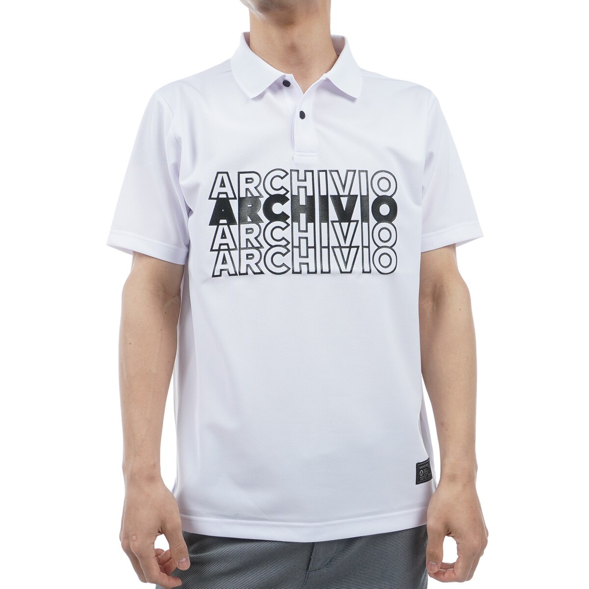archivio - SRN様　未使用タグ付き　アルチビオ　ポロシャツ　白 archivio アルチビオ ポロシャツ メンズゴルフウェア ホワイト