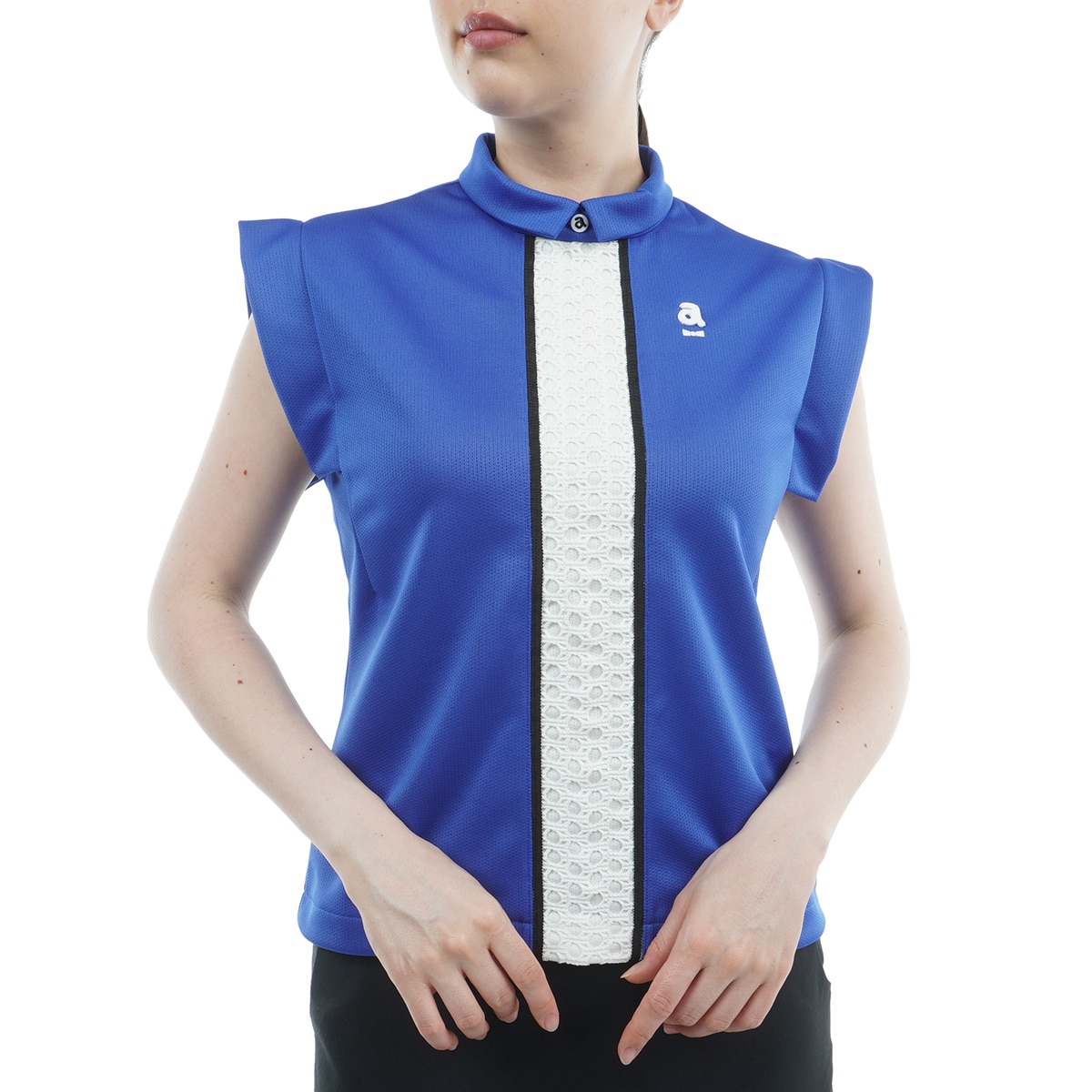 新品】アルチビオレディースゴルフノースリーブプルオーバー青36