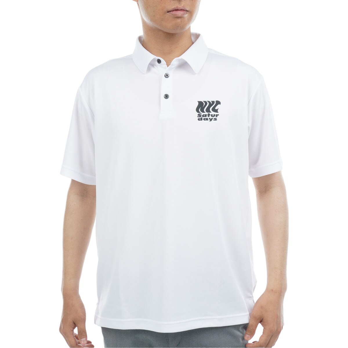 SATURDAYS NYC GOLF サタデーズゴルフ ポロシャツ　白 セール】Polo Knit（ポロシャツ）｜Saturdays Golf（サタデーズ