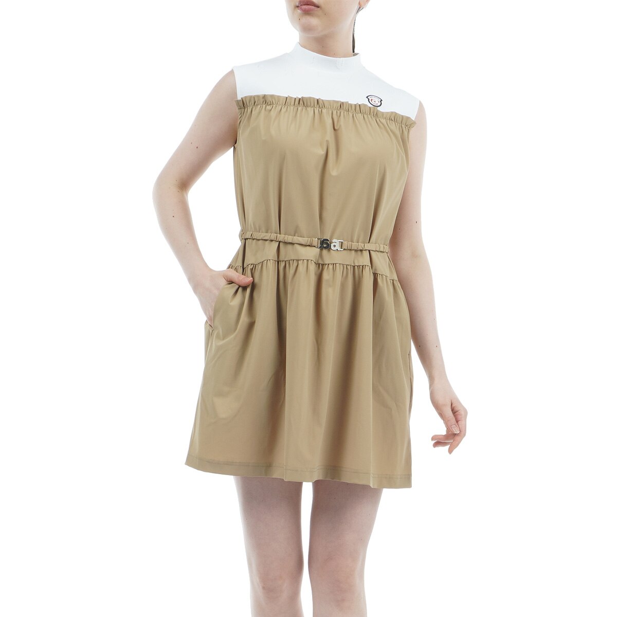 新品　アルチビオ ワンピース 38 新品）アルチビオ ワンピース サイズ38 レイヤード風ギャザー