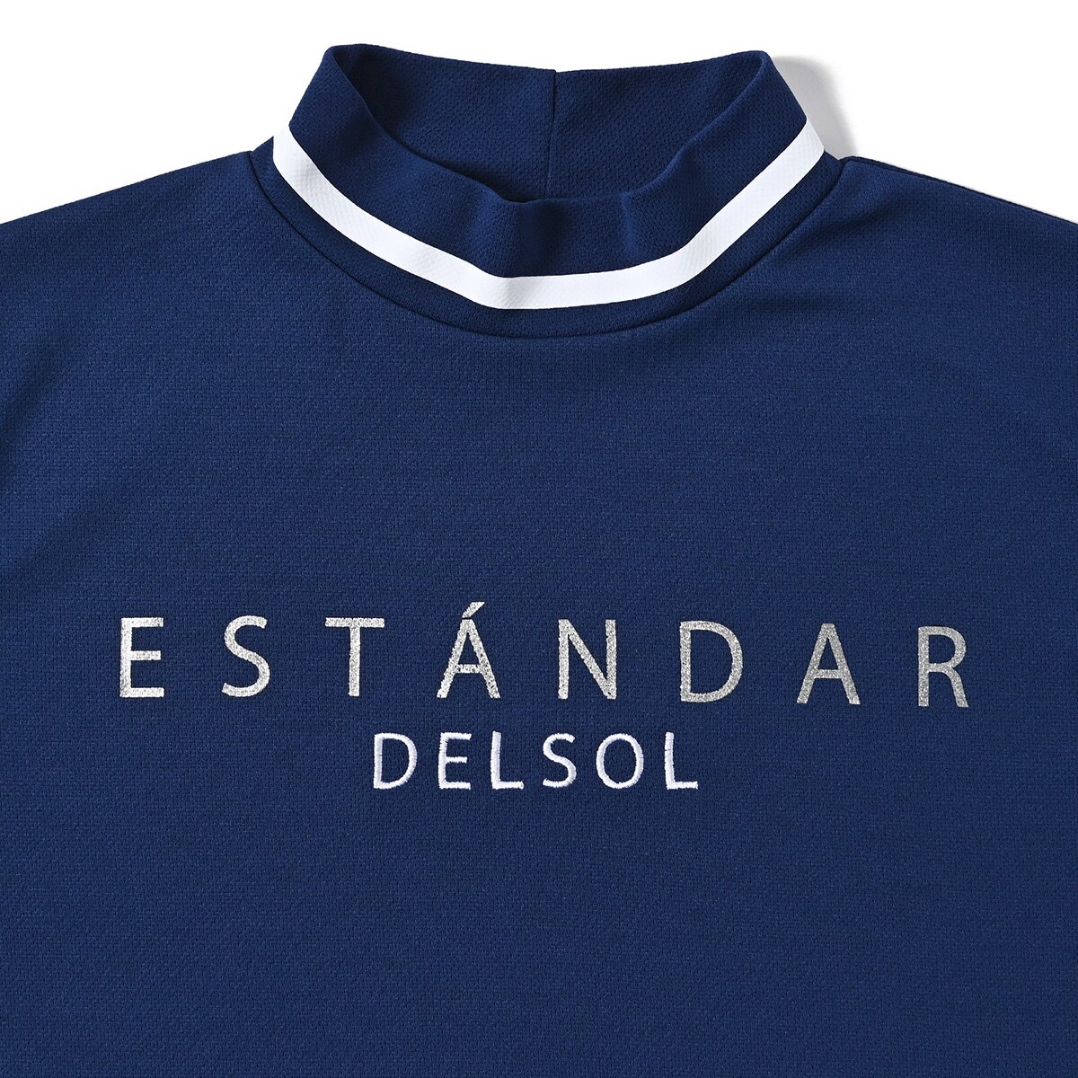 デルソルゴルフ　DELSOL GOLF　配色ライン ストレッチ半袖ハイネックシャツ　レディス 配色ライン ストレッチ半袖ハイネックシャツ レディス(半袖シャツ