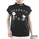 DELSOL×PEANUTS スヌーピーコラボ ストレッチ 裾ゴムフレンチスリーブ半袖シャツ