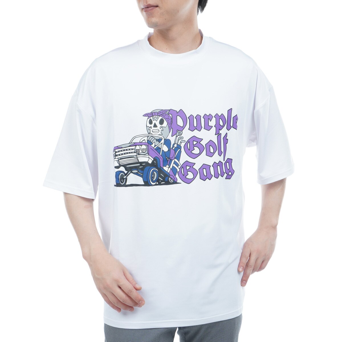 セール・アウトレット】PGG ルーズ モックネック半袖Tシャツ(半袖