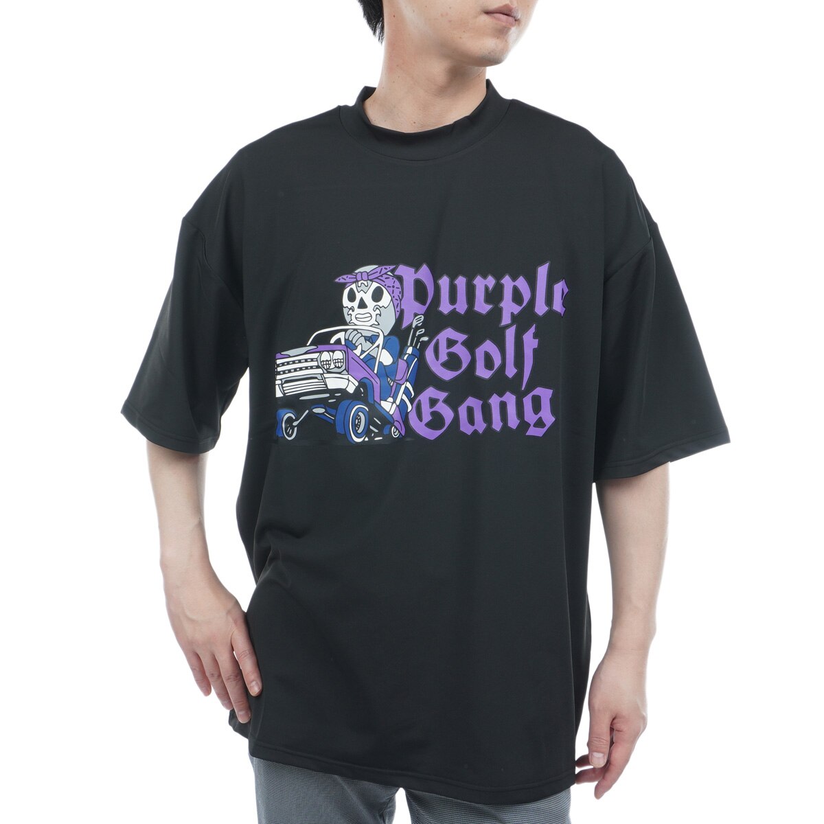 セール・アウトレット】PGG ルーズ モックネック半袖Tシャツ(半袖