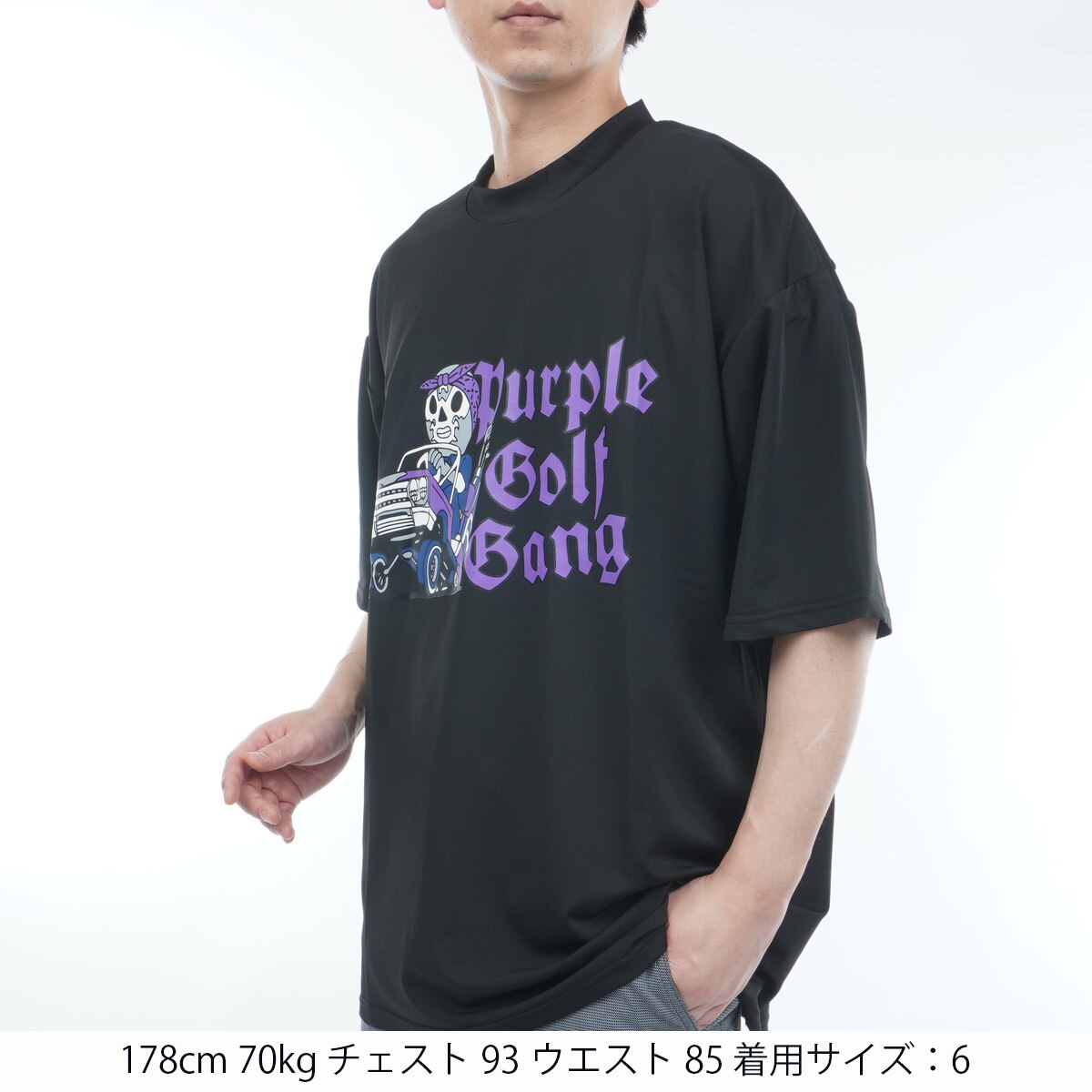 セール・アウトレット】PGG ルーズ モックネック半袖Tシャツ(半袖
