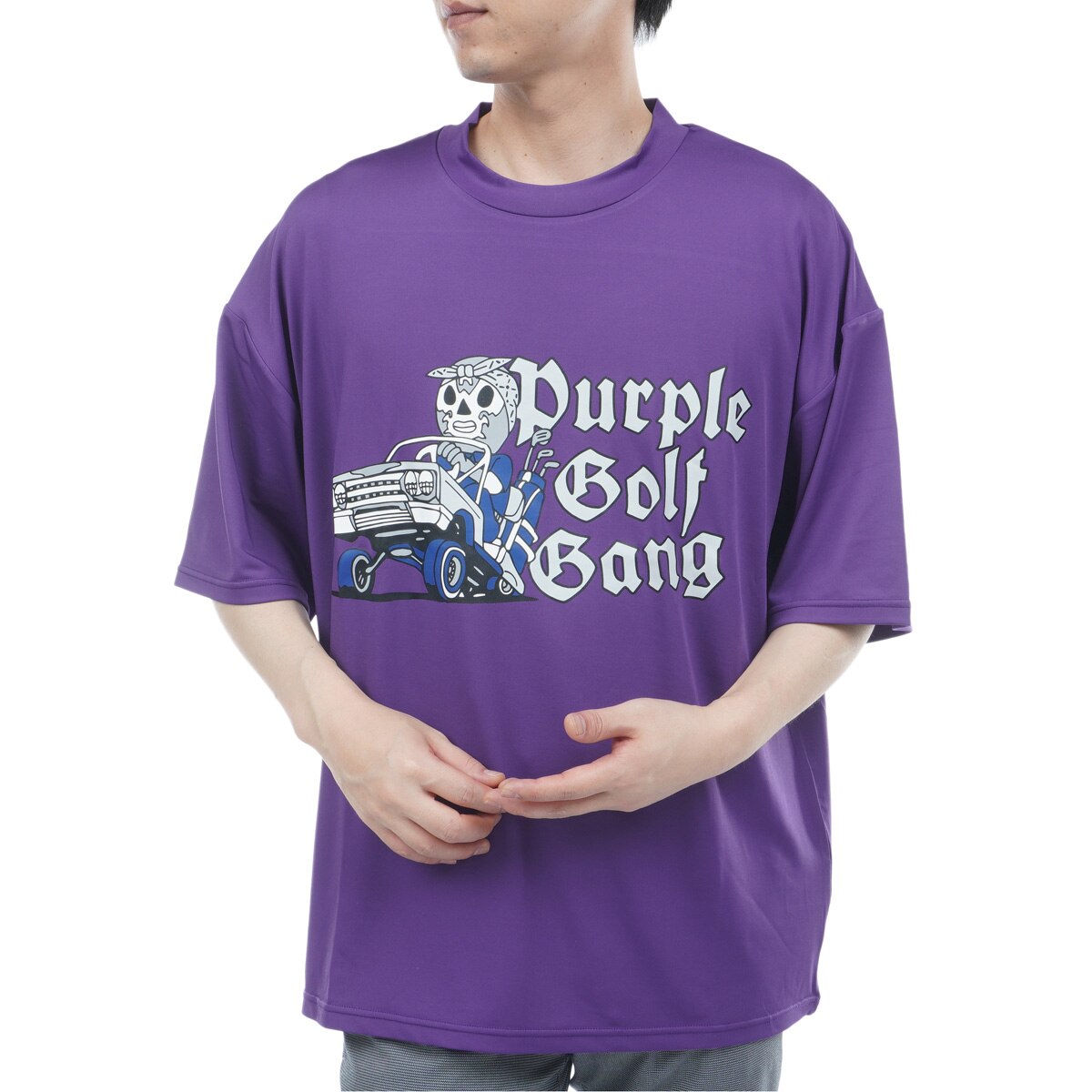 セール・アウトレット】PGG ルーズ モックネック半袖Tシャツ