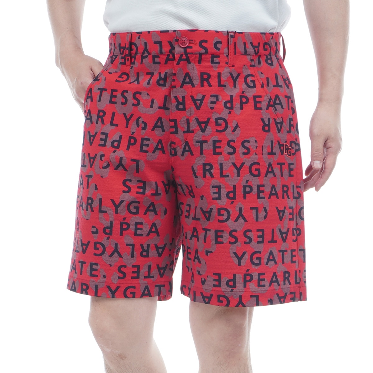 ストレッチ ドビーロゴヒョウ柄 ショートパンツ(ハーフパンツ)|PEARLY