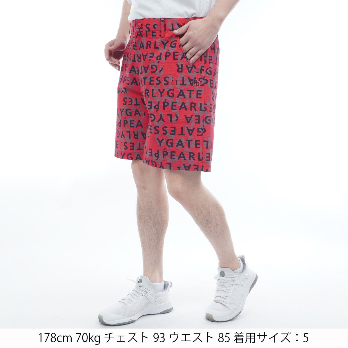 ストレッチ ドビーロゴヒョウ柄 ショートパンツ(ハーフパンツ)|PEARLY