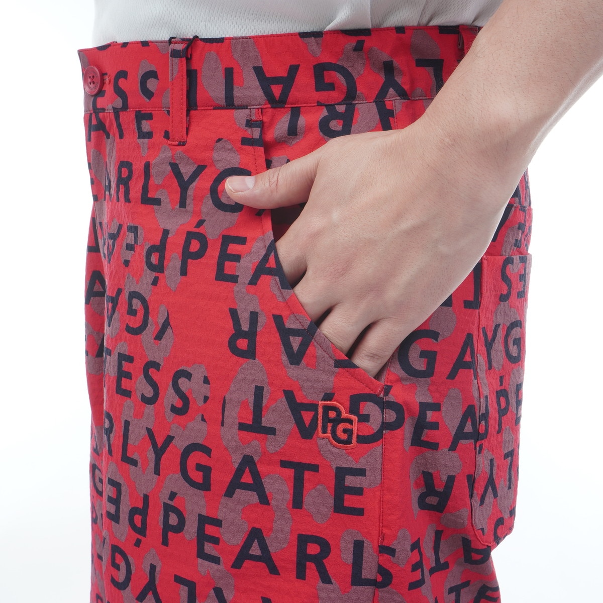 ストレッチ ドビーロゴヒョウ柄 ショートパンツ(ハーフパンツ)|PEARLY