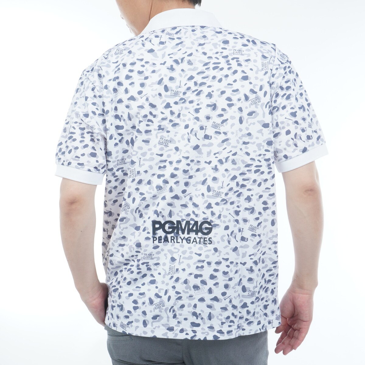 格子ジャージ ヒョウ柄 半袖ポロシャツ(半袖シャツ・ポロシャツ