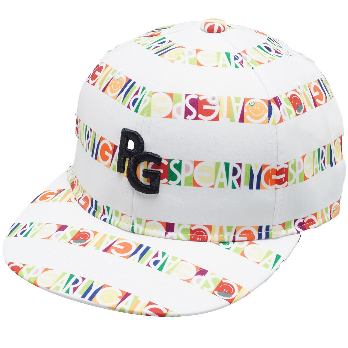 PEARLY GATES マルチボーダーフラットブリム キャップ / ブルーマルチ パーリーゲイツ キャップ フラットの通販