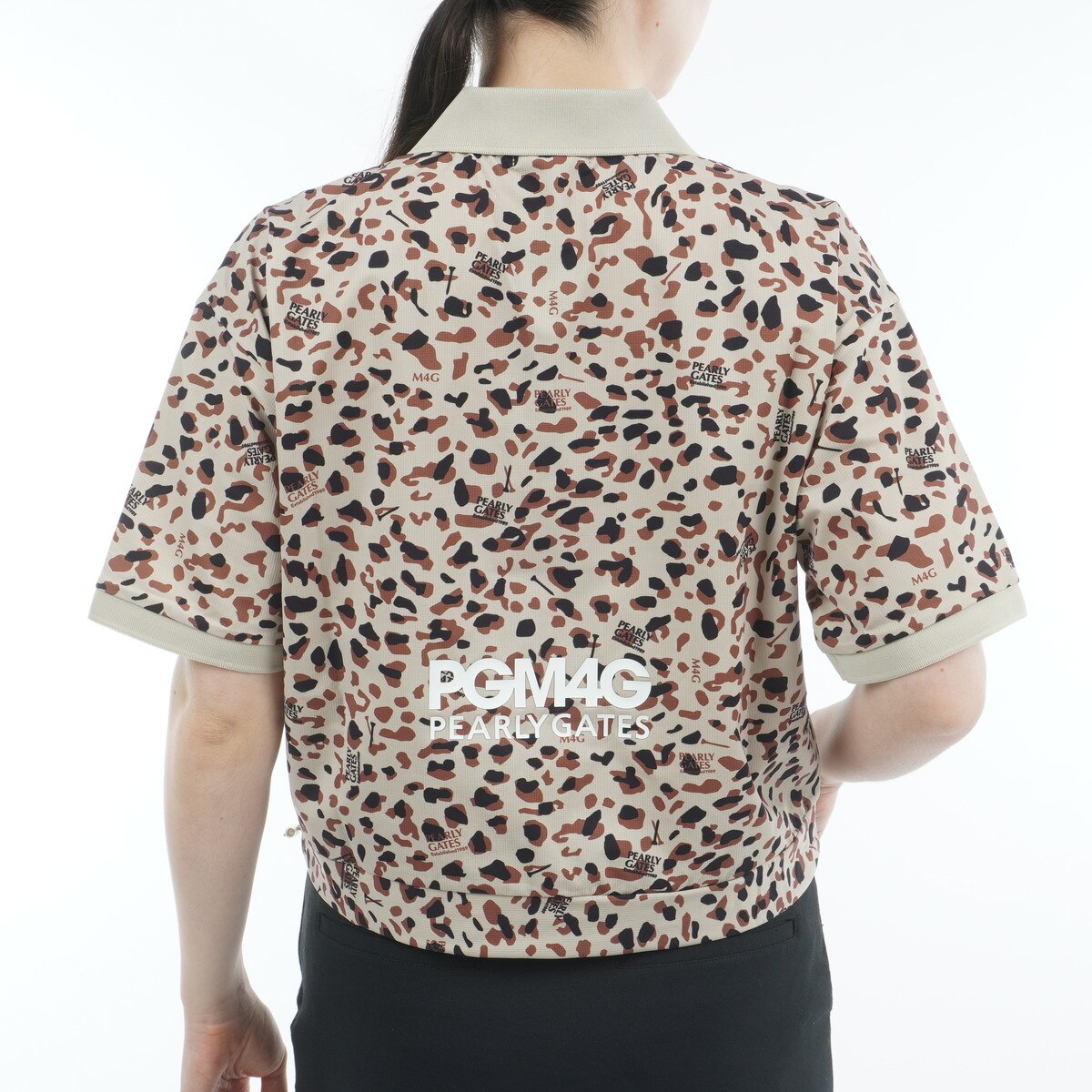 格子ジャージ ヒョウ柄半袖シャツ レディス(半袖シャツ・ポロシャツ