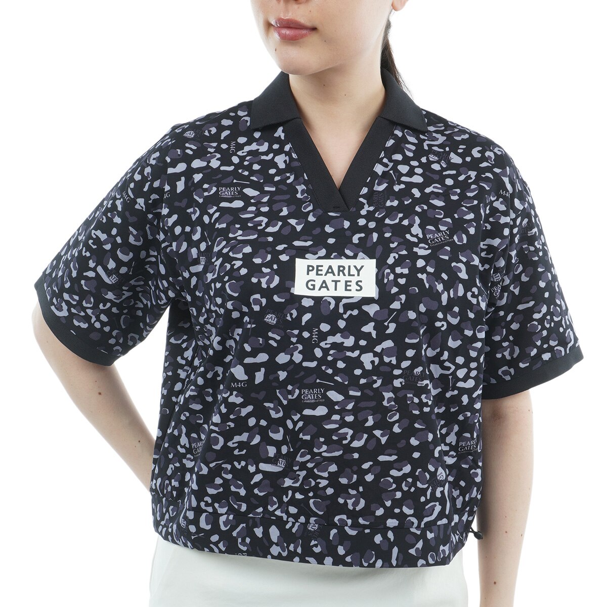 格子ジャージ ヒョウ柄半袖シャツ レディス(半袖シャツ・ポロシャツ