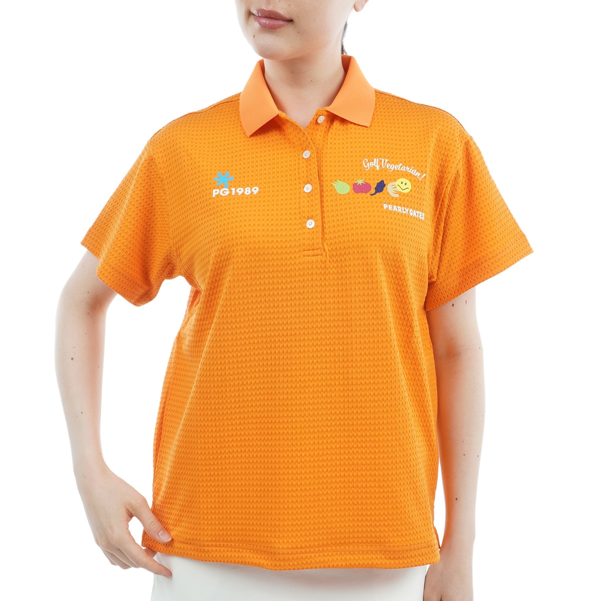 格子サッカー 半袖ポロシャツ レディス(半袖シャツ・ポロシャツ