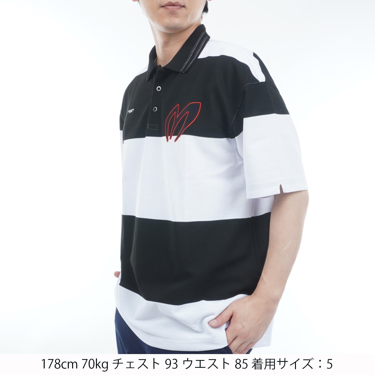 MASTER BUNNY EDITION - 【GOLFウェア】MASTER BUNNY 半袖 鹿の子 ポロシャツ サイズ5 中古 レディース マスターバニーエディション MASTER BUNNY