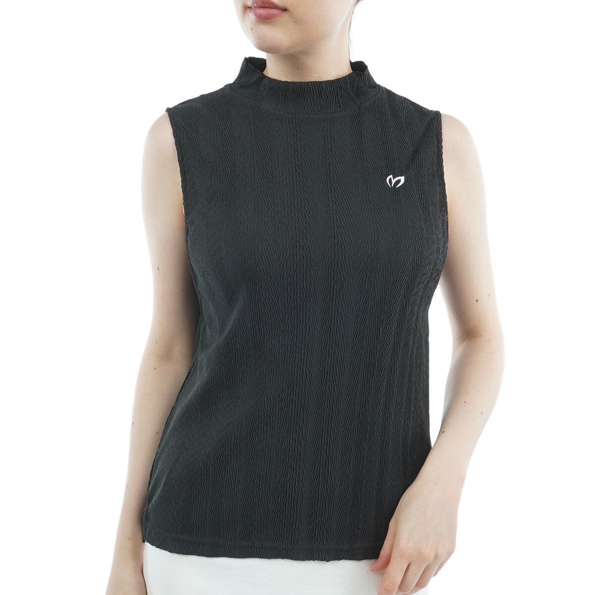 フルダルプリーツ ノースリーブシャツ レディス(半袖シャツ