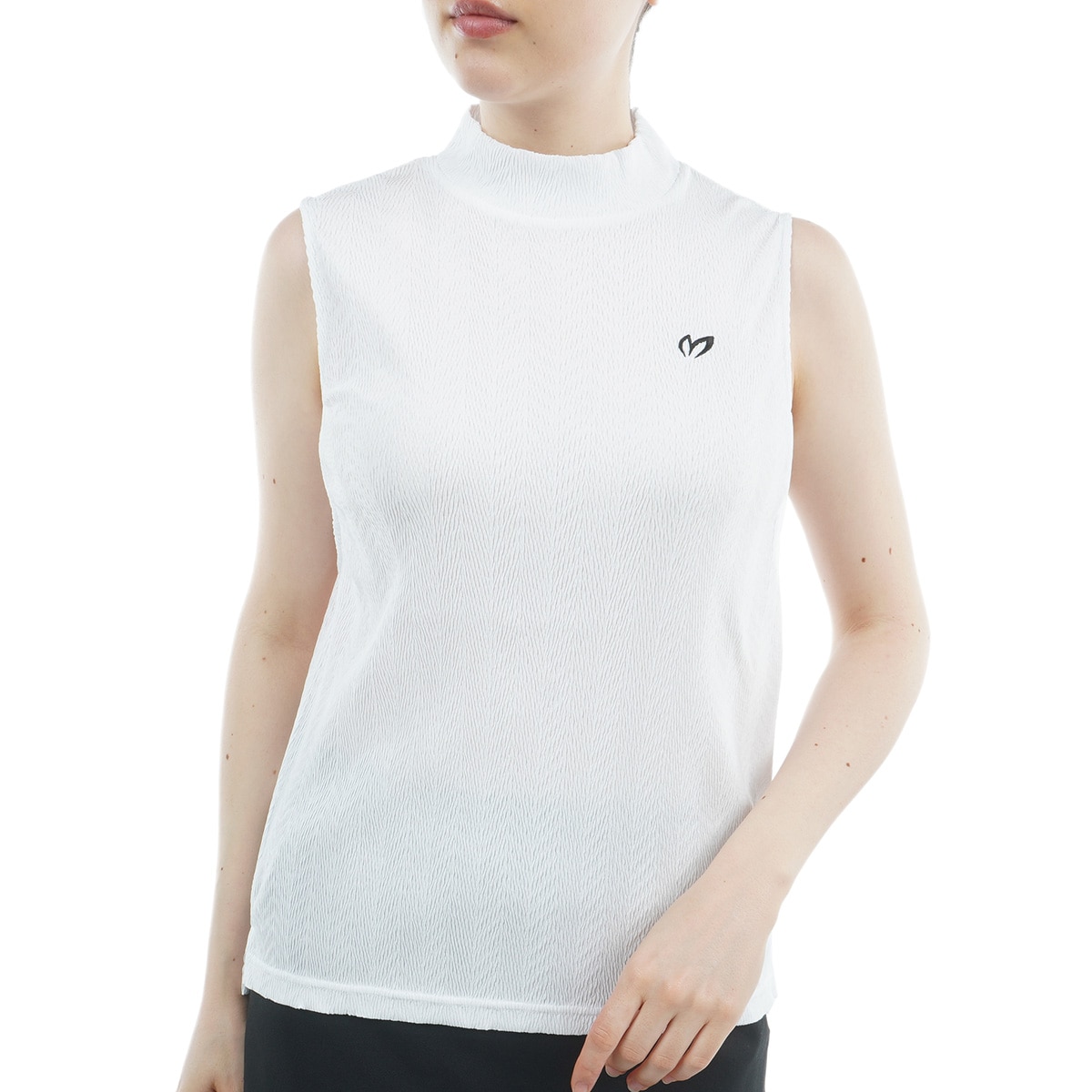 フルダルプリーツ ノースリーブシャツ レディス(半袖シャツ