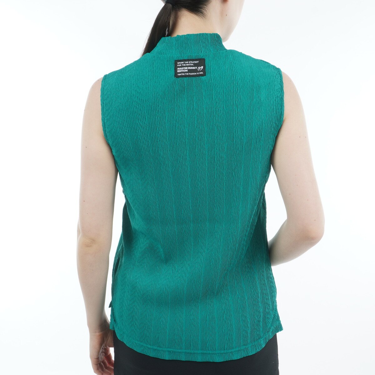 フルダルプリーツ ノースリーブシャツ レディス(半袖シャツ