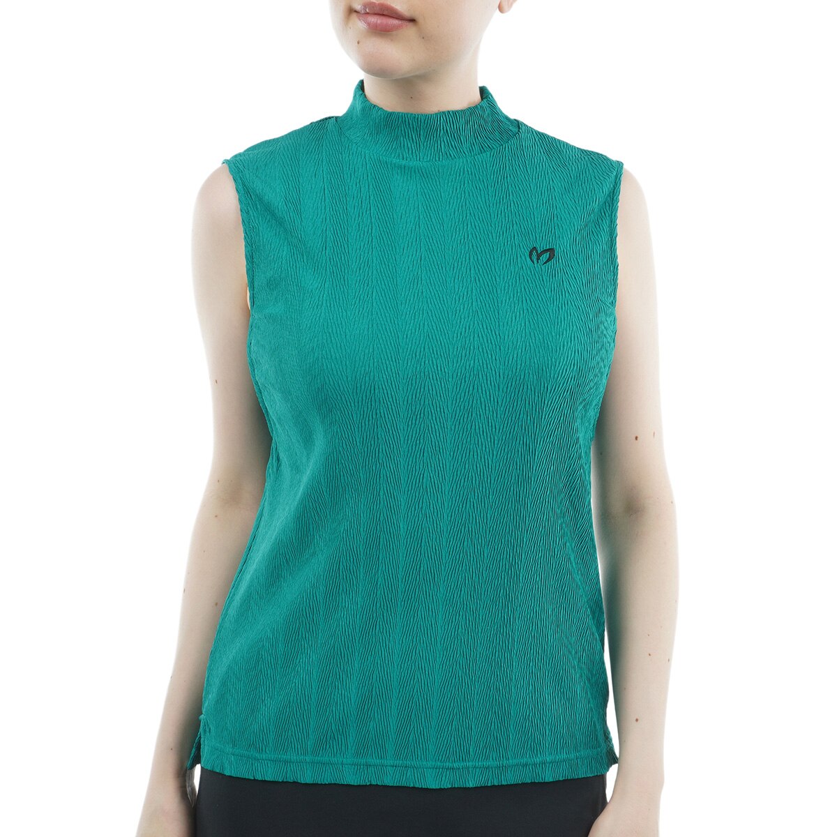 フルダルプリーツ ノースリーブシャツ レディス(半袖シャツ