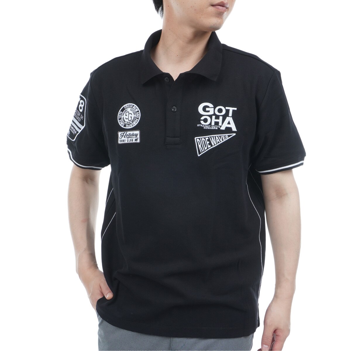 GOTCHA GOLF ガッチャゴルフ メンズ 吸汗速乾 半袖 ポロシャツ