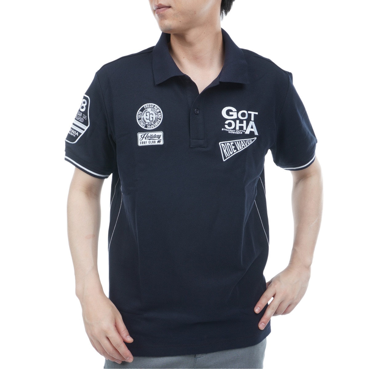 鹿の子ワッペン 半袖ポロシャツ(半袖シャツ・ポロシャツ)|GOTCHA GOLF