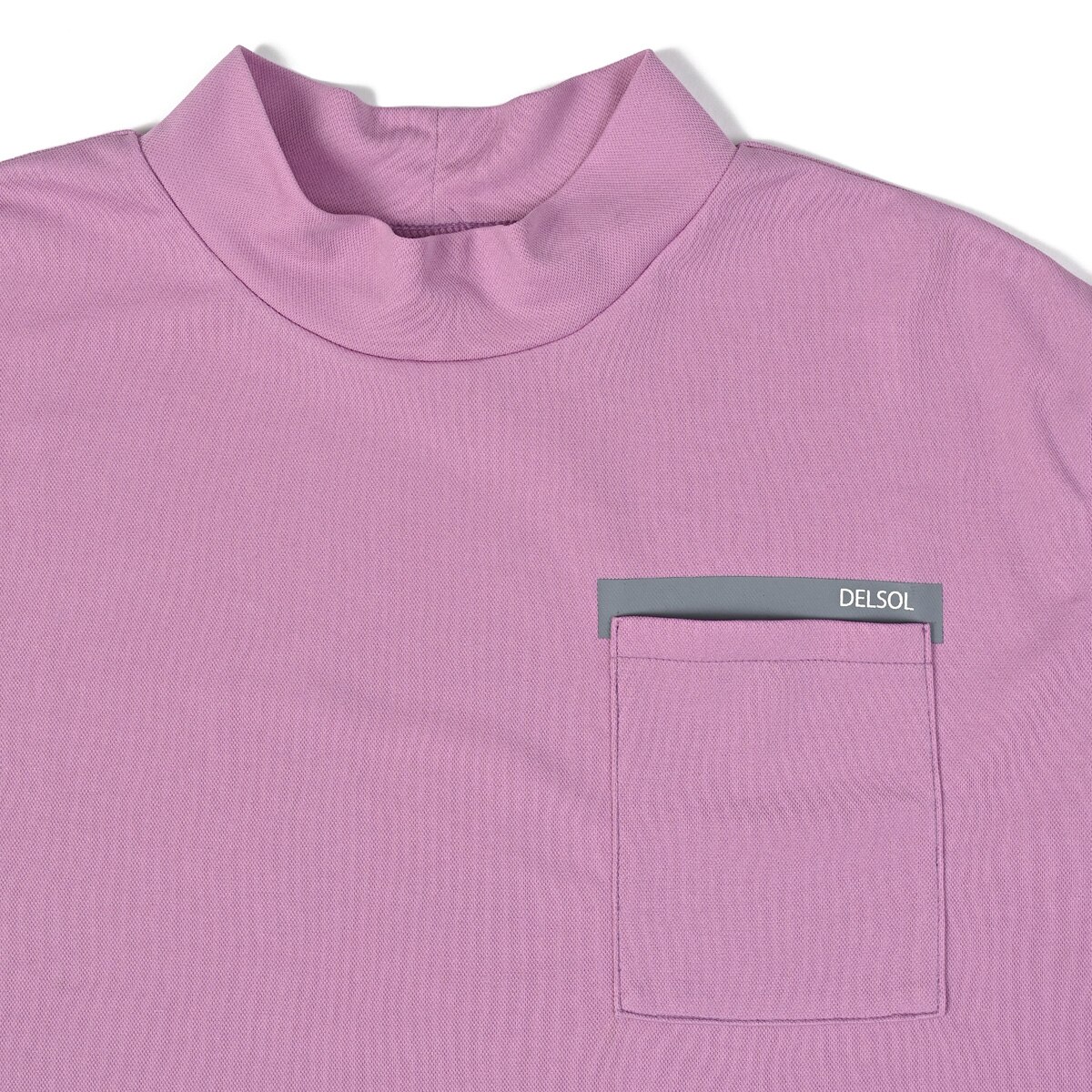 オーバーサイズ胸ポケット付き ハイネック半袖シャツ(半袖シャツ