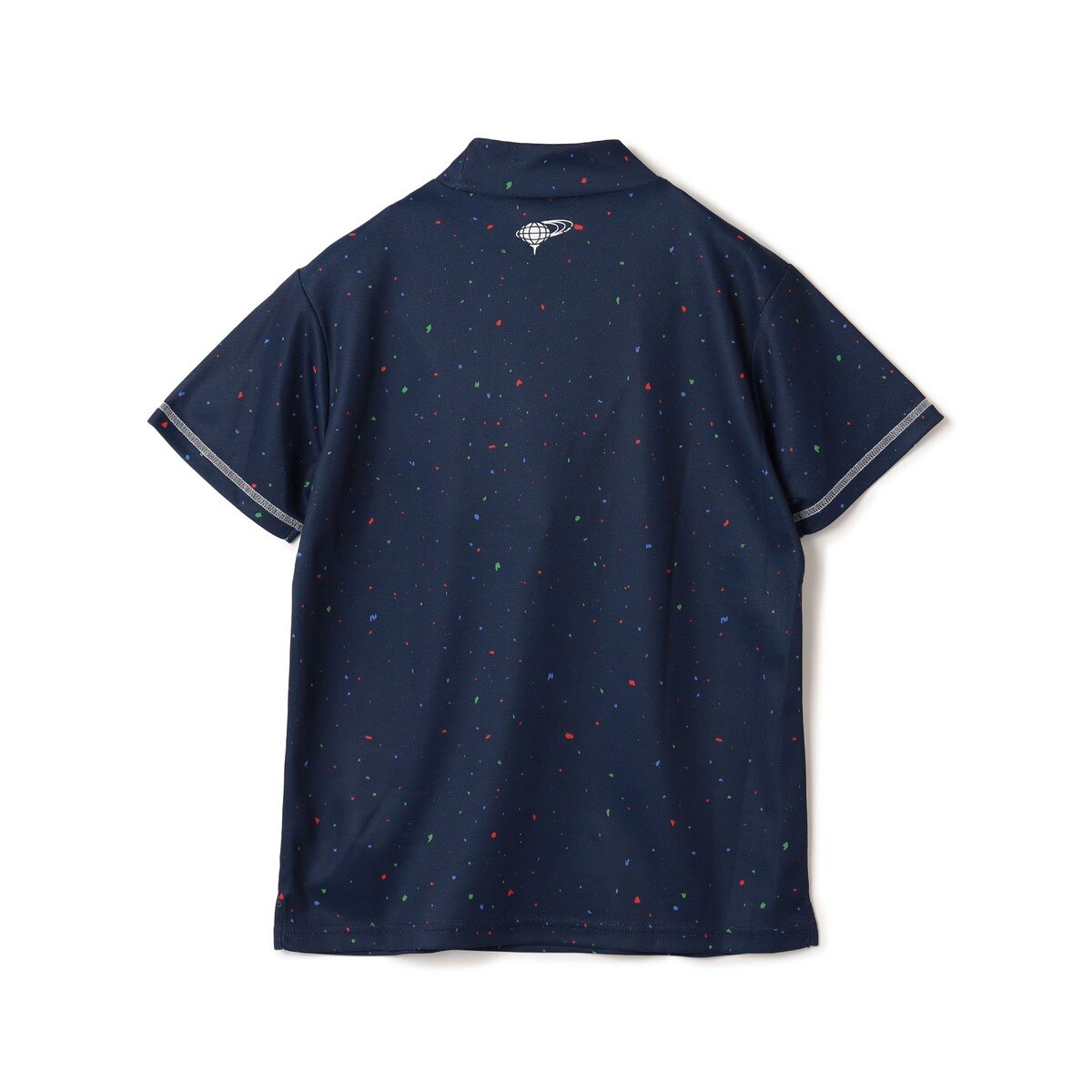 ORANGE LABEL カラーネップ プリント モックネックシャツ