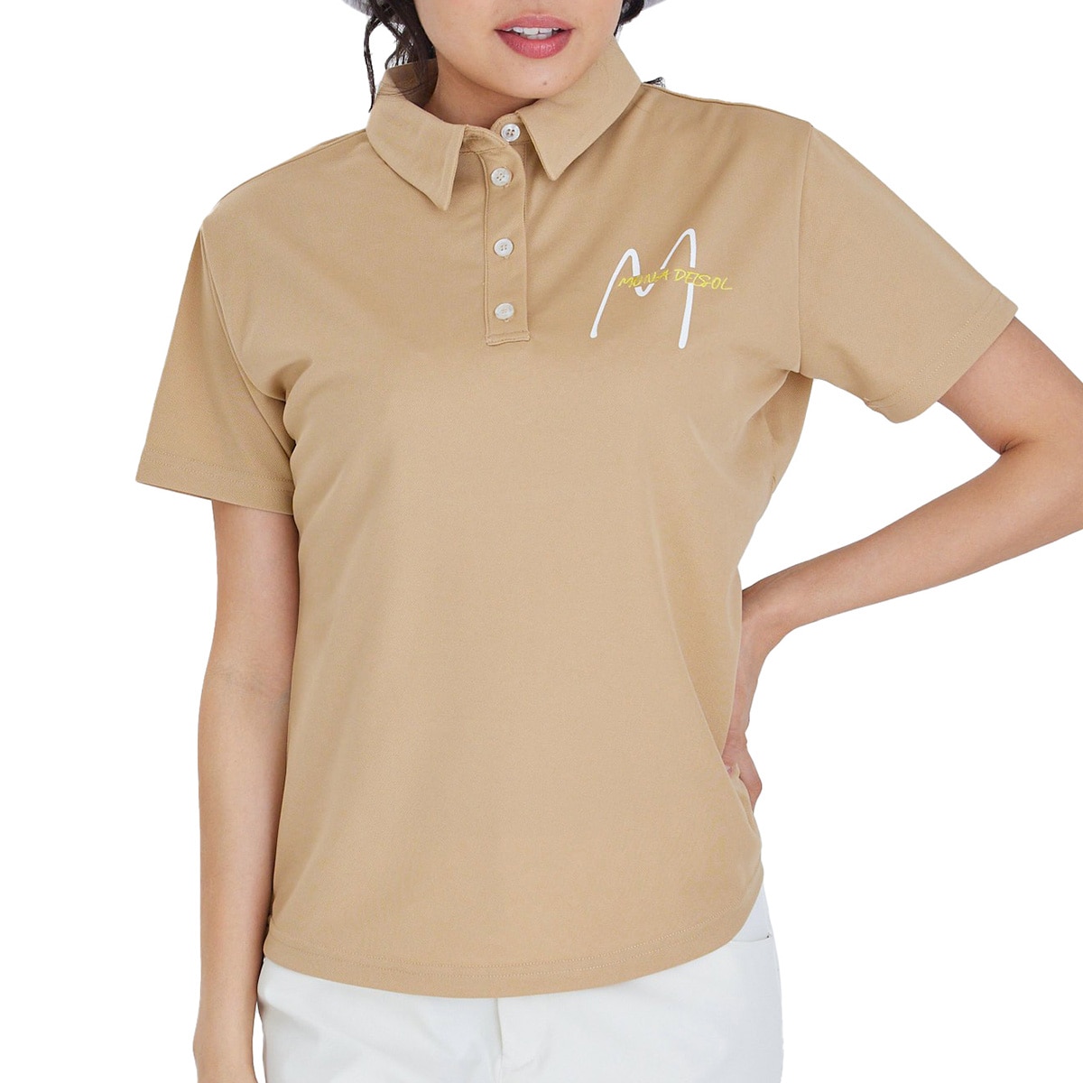 ラウンドヘム鹿の子半袖ポロシャツ レディス(半袖シャツ・ポロシャツ