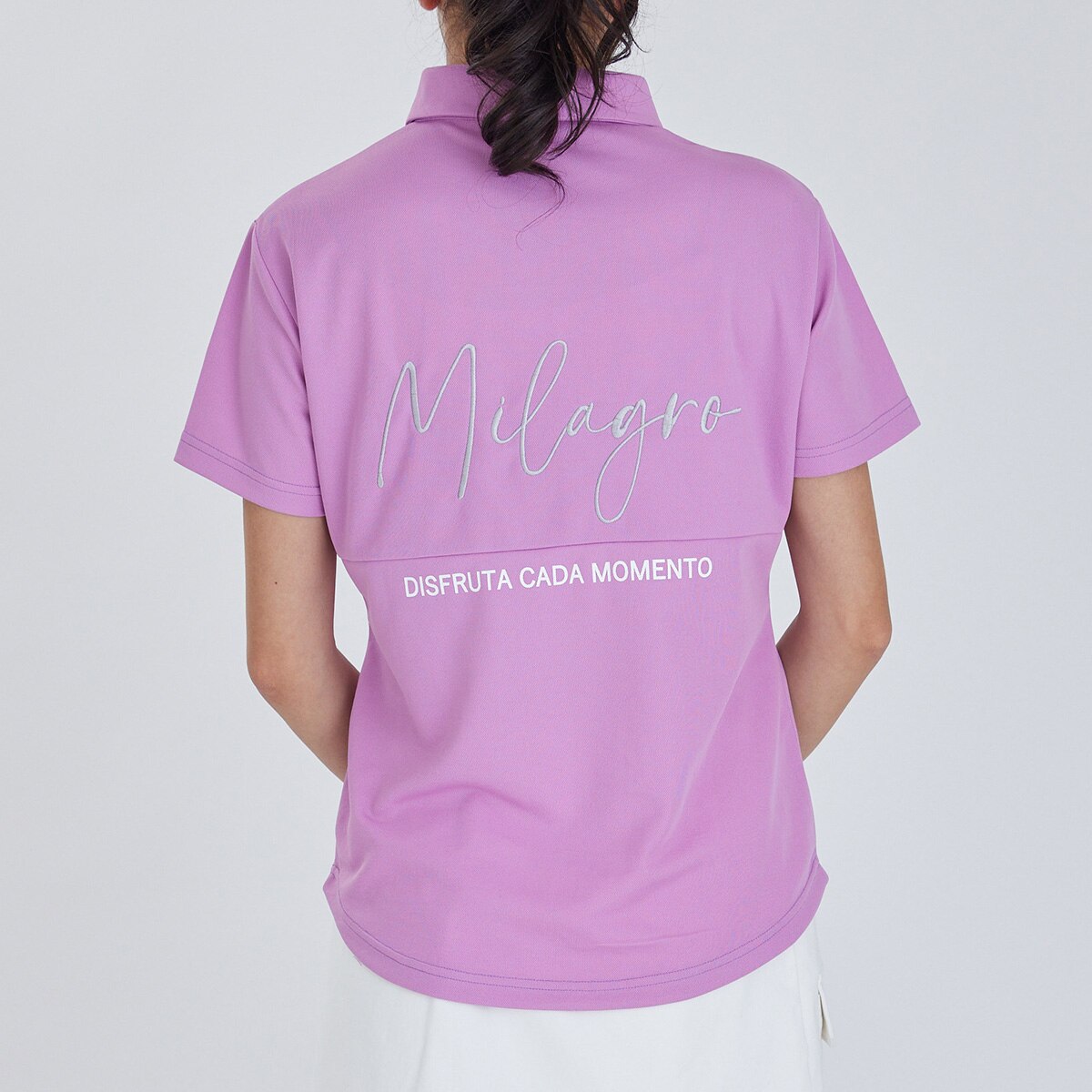 ラウンドヘム鹿の子半袖ポロシャツ レディス(半袖シャツ・ポロシャツ