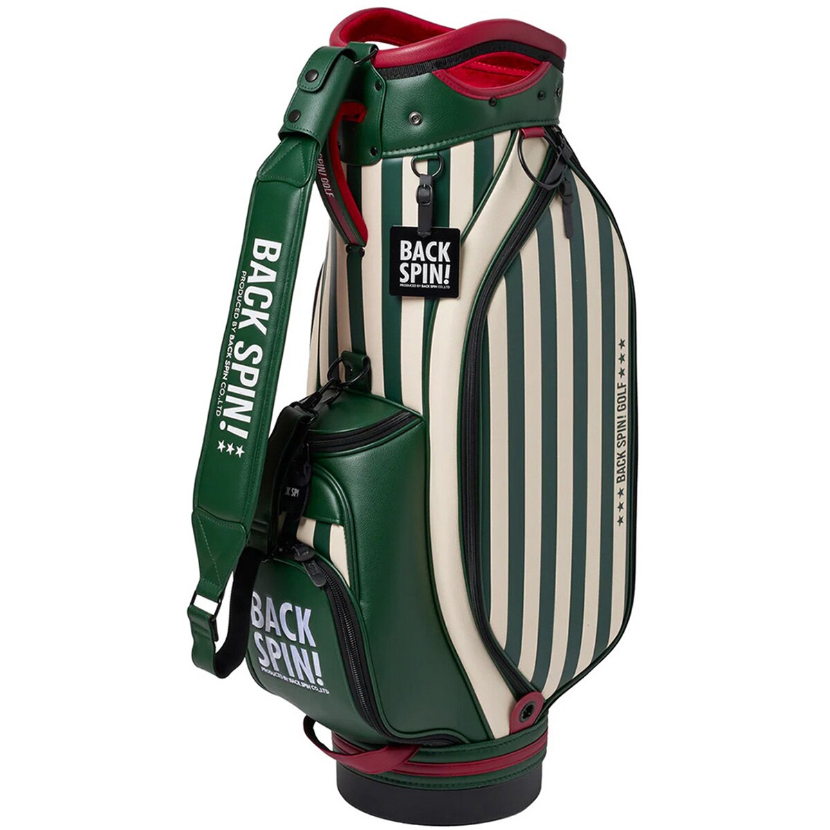 【美品】BACK SPIN!　スタンドキャディバッグ(カーキ) バックスピン BACK SPIN! スタンドキャディバッグ : GDOゴルフ