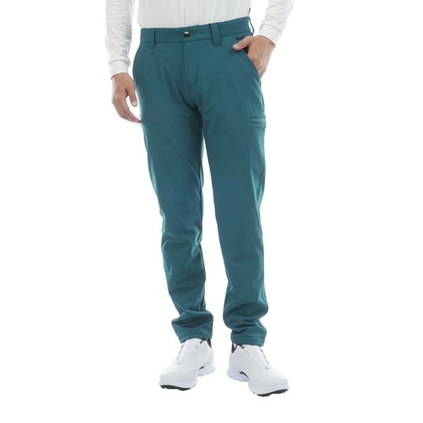 GDOオリジナル | GDOゴルフショップ GDO オリジナル GDO ORIGINAL ロングパンツ ストレッチ 側章デザイン撥水パンツ 股下79cm オリーブ 2：ウエスト