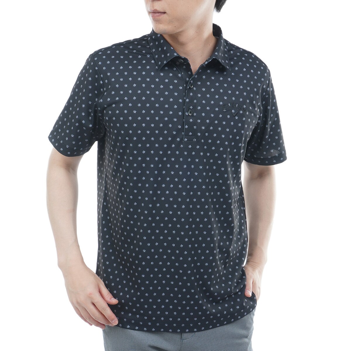 新品未使用　WAAC MENS チェッカーパターン 半袖ポロシャツ　サイズ1 新品未使用 WAAC MENS チェッカーパターン 半袖ポロシャツ サイズ1