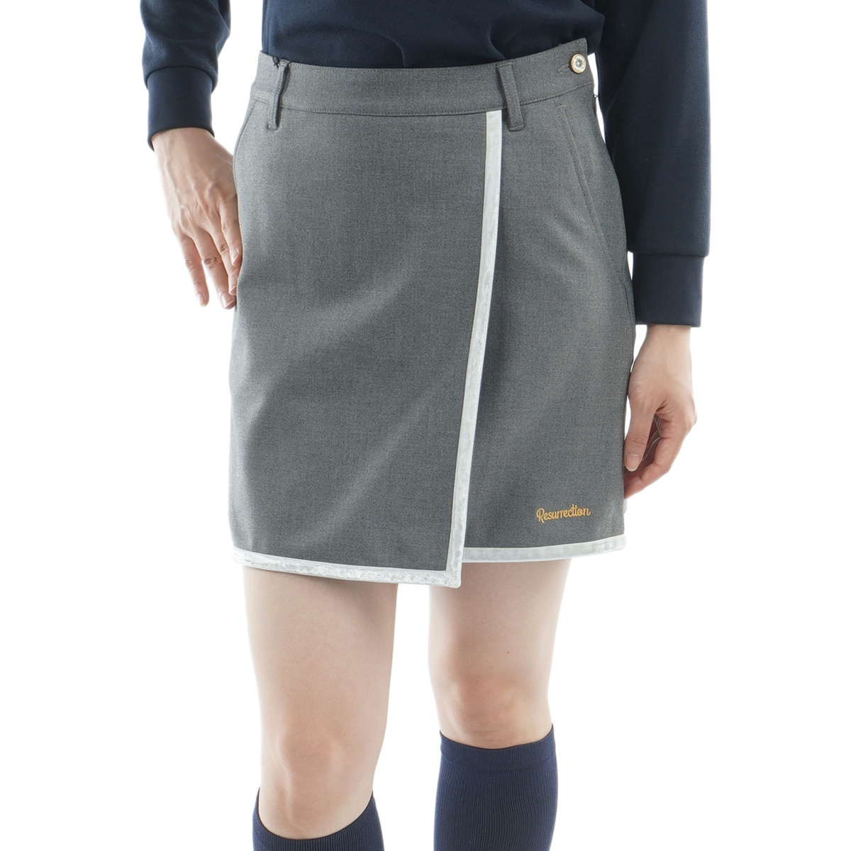 【新品】Resurrection ゴルフレディース　スカート レザレクション M パイピングラインスカート レディス(スカート)|Resurrection