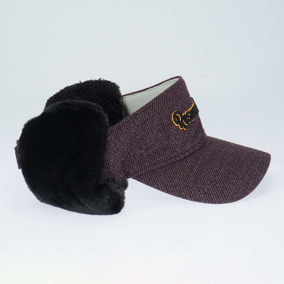 ボアイヤーマフサンバイザー(ツイーディー) /ネイビーブルー BE34SV03 ボアイヤーマフサンバイザー(ツイーディー) ネイビーブルー