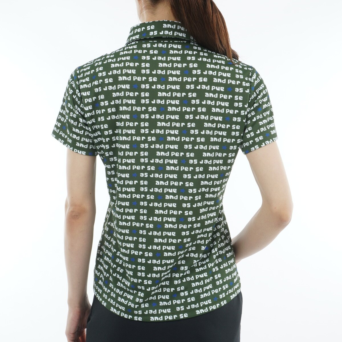 ストレッチ ソルケアドットプリンテッド半袖ポロシャツ レディス(半袖