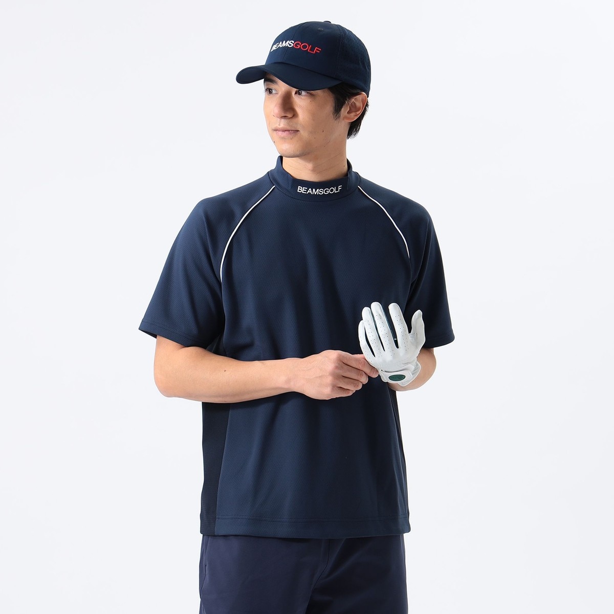 ORANGE LABEL ラグランスリーブ パイピング ポロシャツ(半袖シャツ