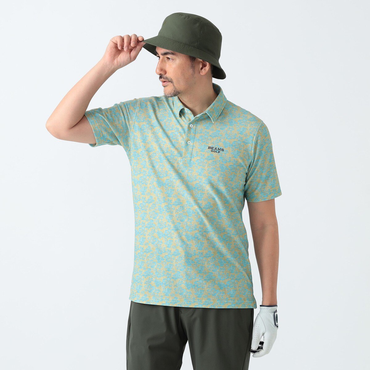 BEAMS GOLF Purple Label ストレッチ フラワープリントポロ BEAMS GOLF｜PURPLE LABEL / フラワー ストレッチポロシャツ