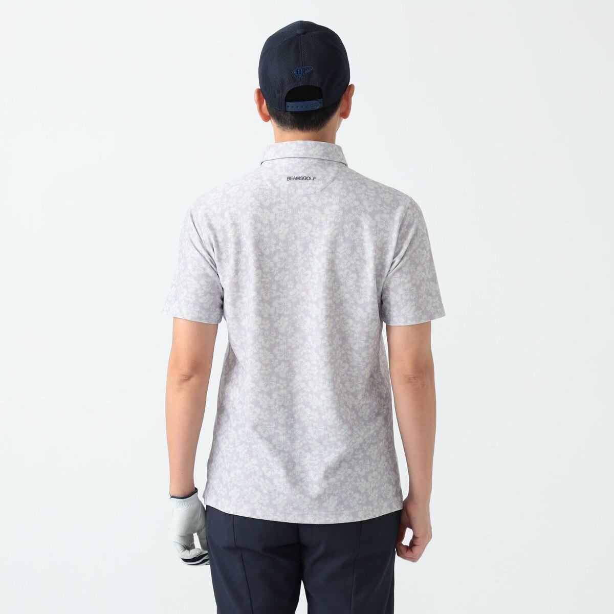 PURPLE LABEL フラワー ストレッチポロシャツ(半袖シャツ