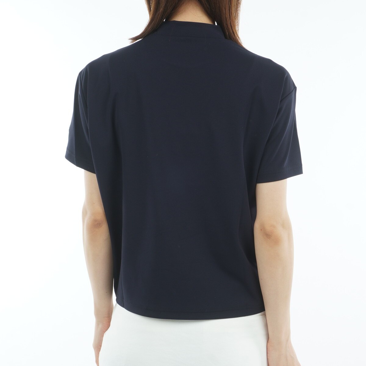 ストレッチ UVプロテクト モックネック長袖Tシャツ レディス