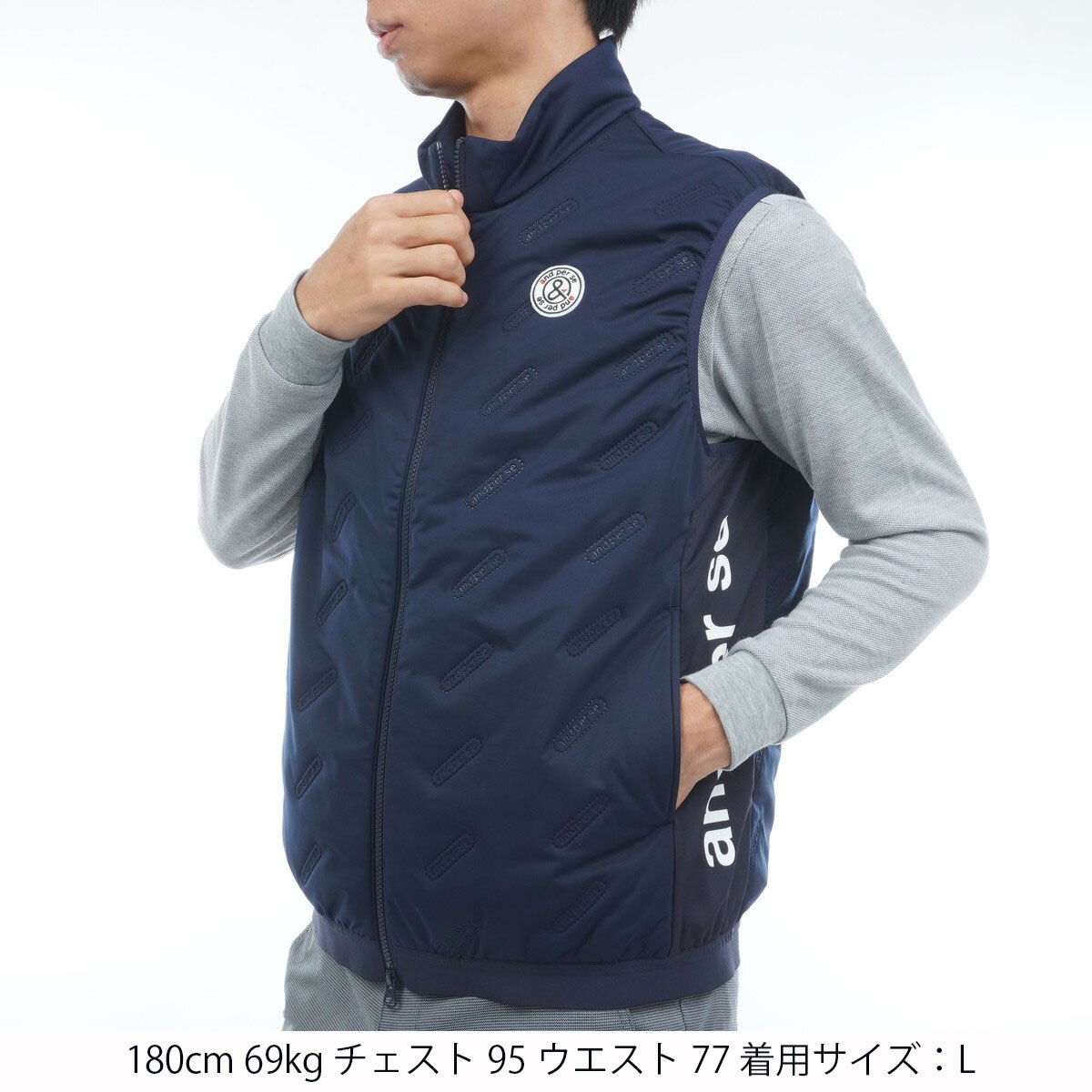 ストレッチ エアジャスター中綿ベスト(ベスト)|and per se(アンパスィ