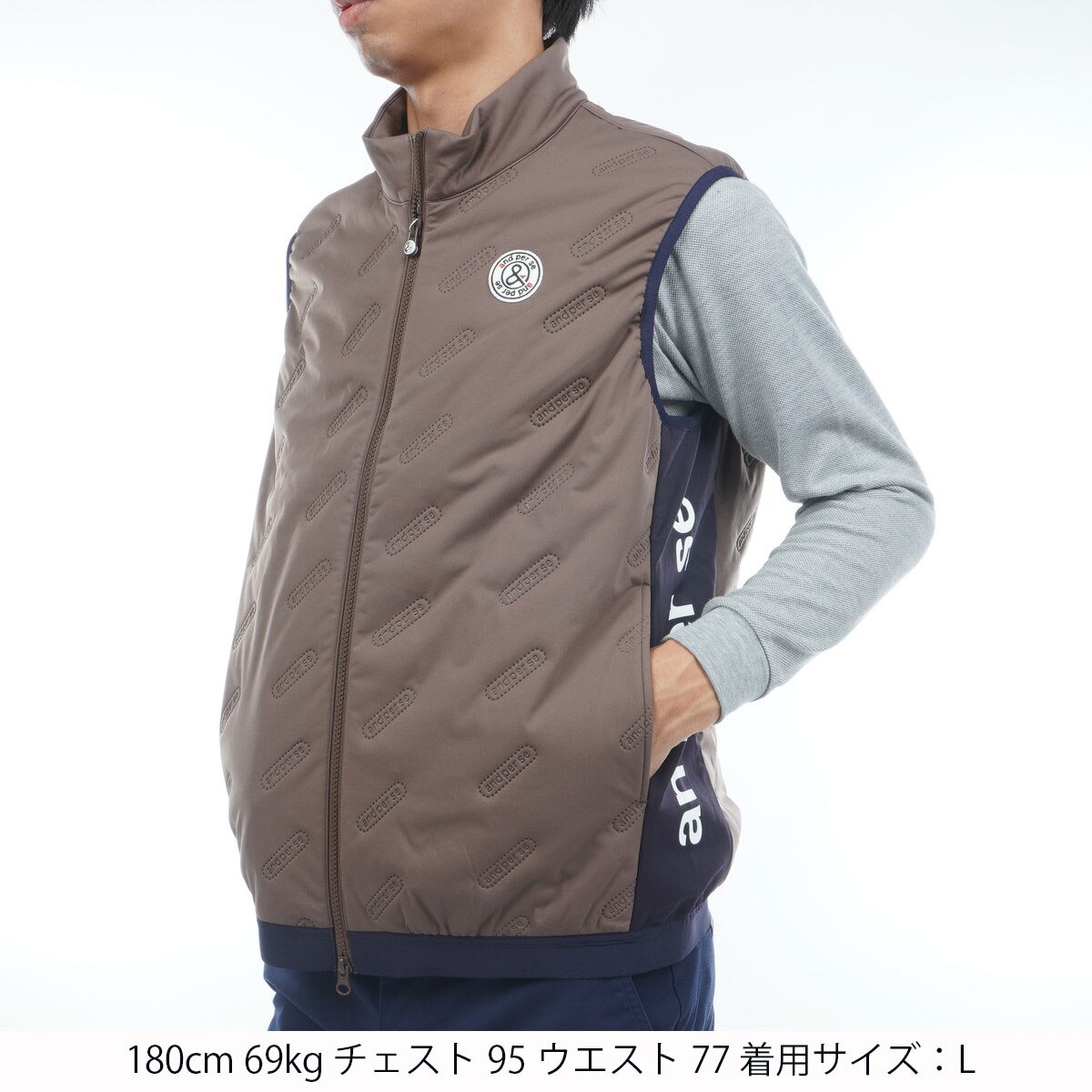 ストレッチ エアジャスター中綿ベスト(ベスト)|and per se(アンパスィ