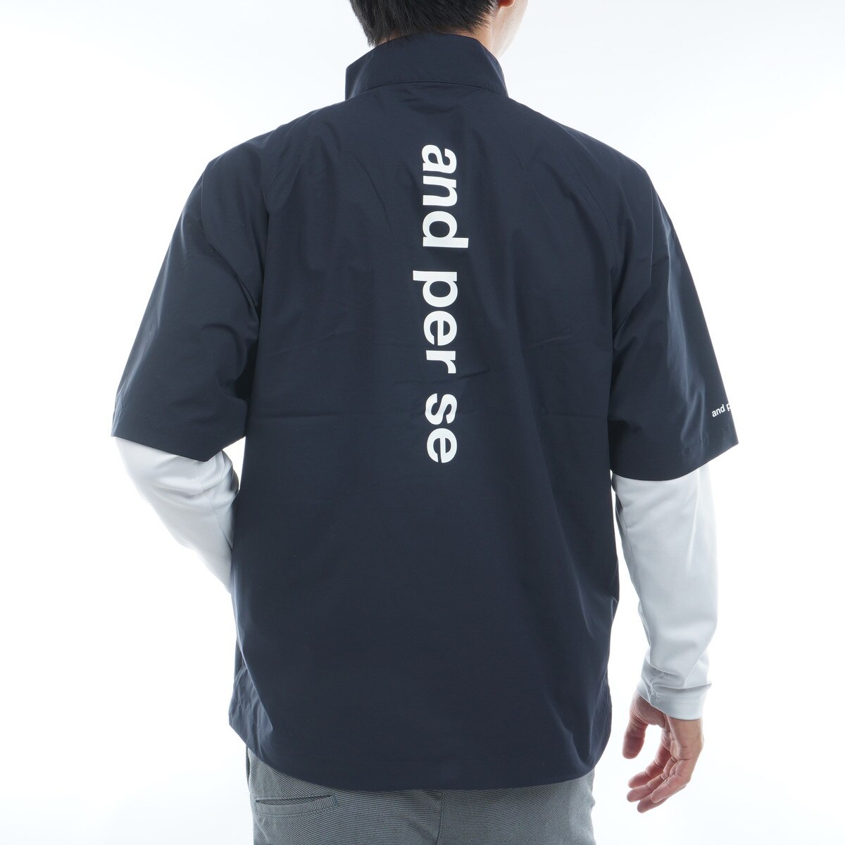 アンパスィ　and per se　ストレッチ マルチウェザー半袖ブルゾン ストレッチ マルチウェザー半袖ブルゾン(アウター(ブルゾン、ウインド