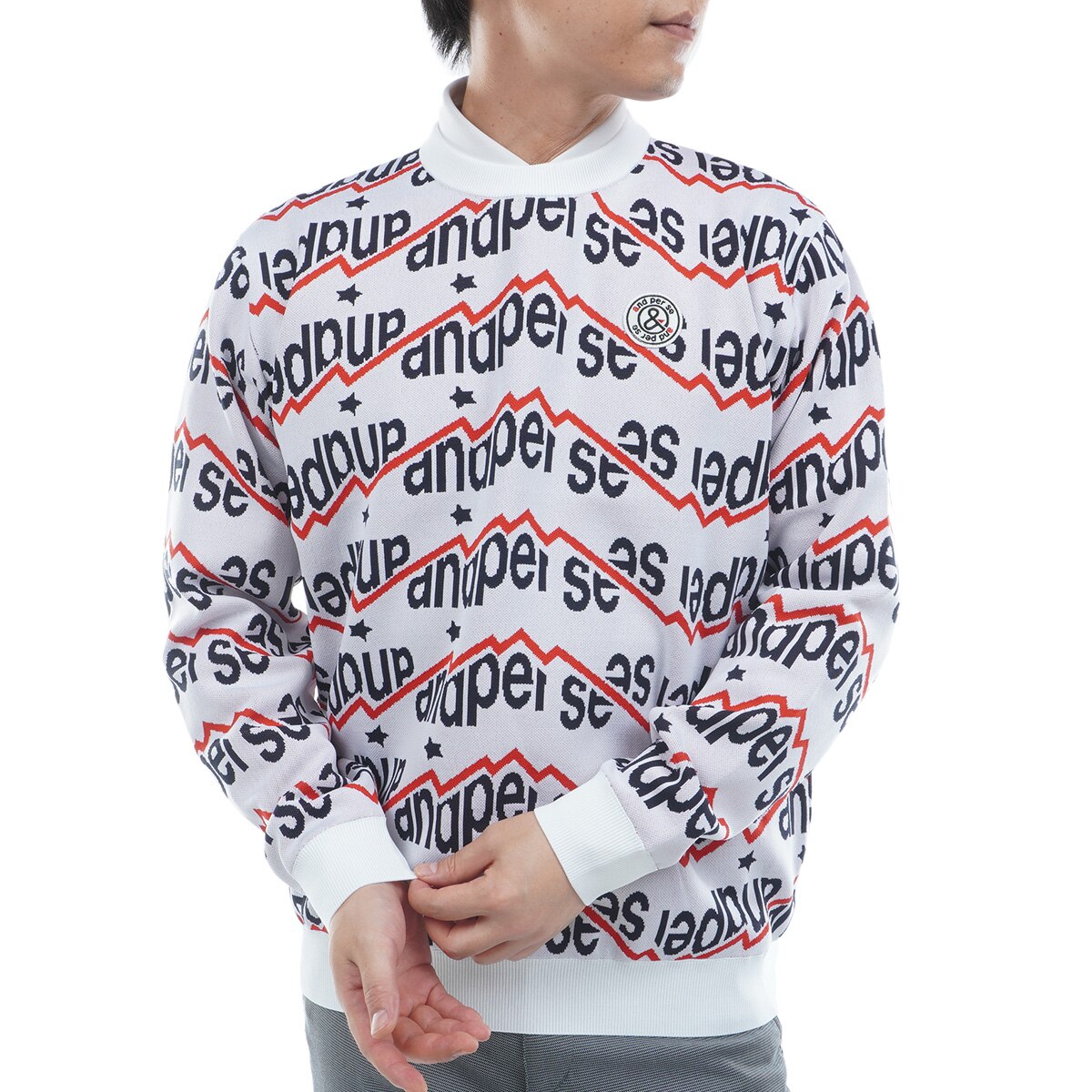 新品 アンパスィ ゴルフ ストレッチ アクティブニットジャカード