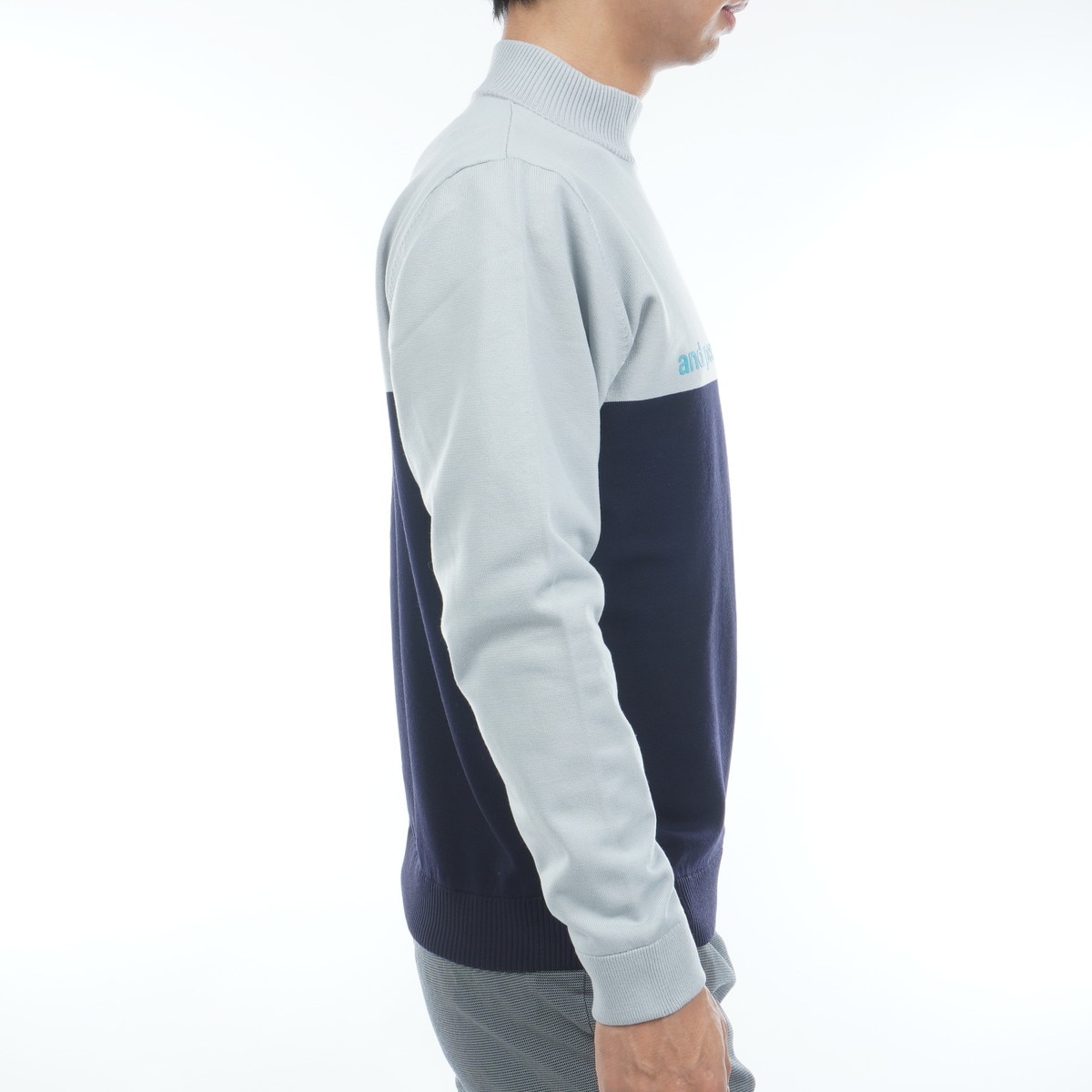 ストレッチ ウインドシャッター袖防風ハイネックセーター(中間着