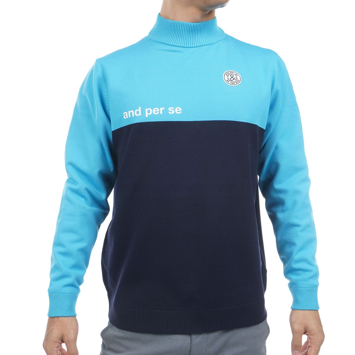 ストレッチ ウインドシャッター袖防風ハイネックセーター(中間着