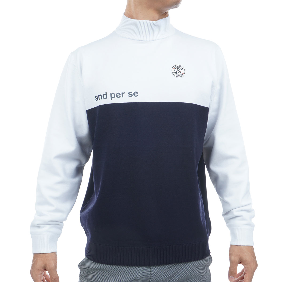 ストレッチ ウインドシャッター袖防風ハイネックセーター(中間着