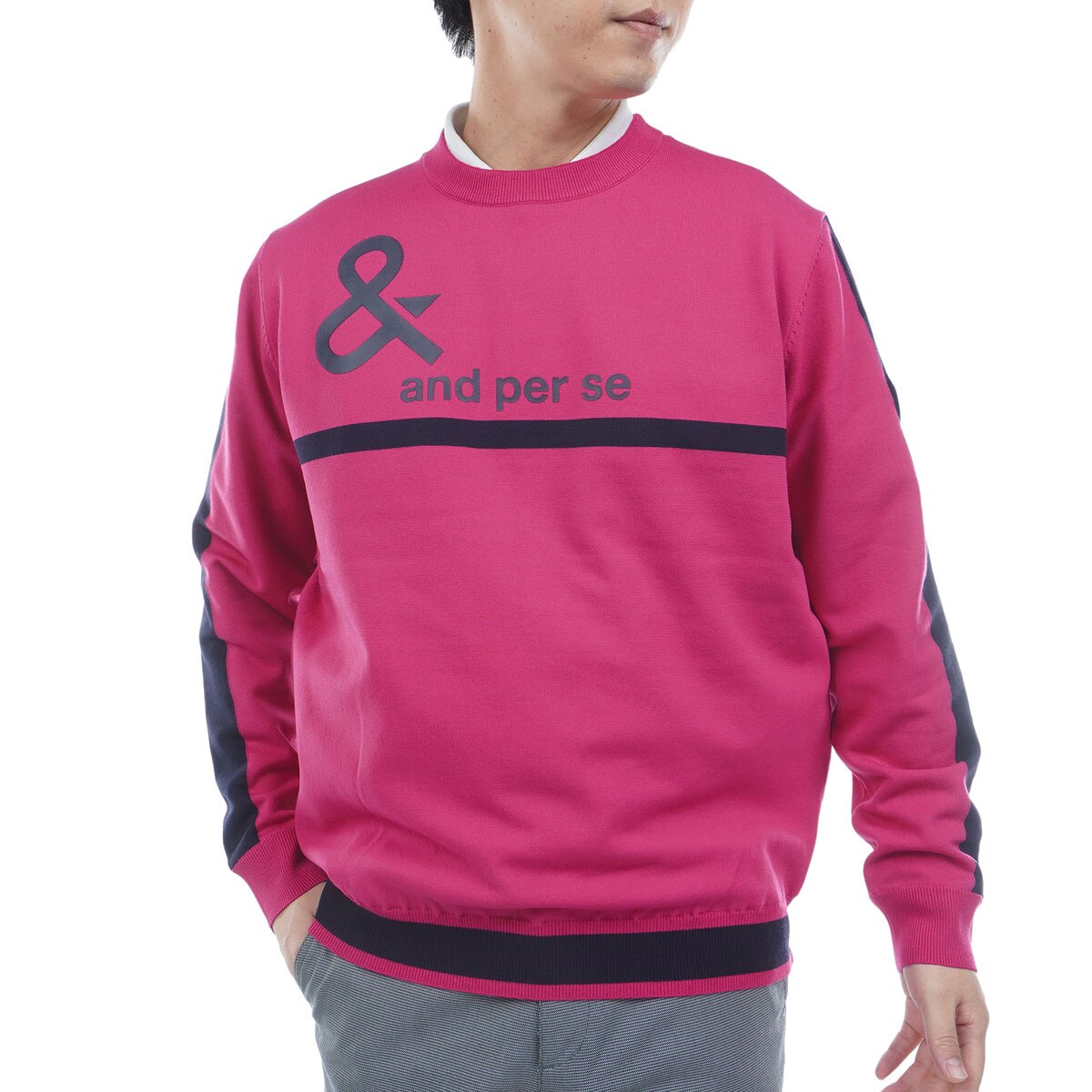 and per se アンパシィ ゴルフウェア 中綿入りダブルジップパーカー