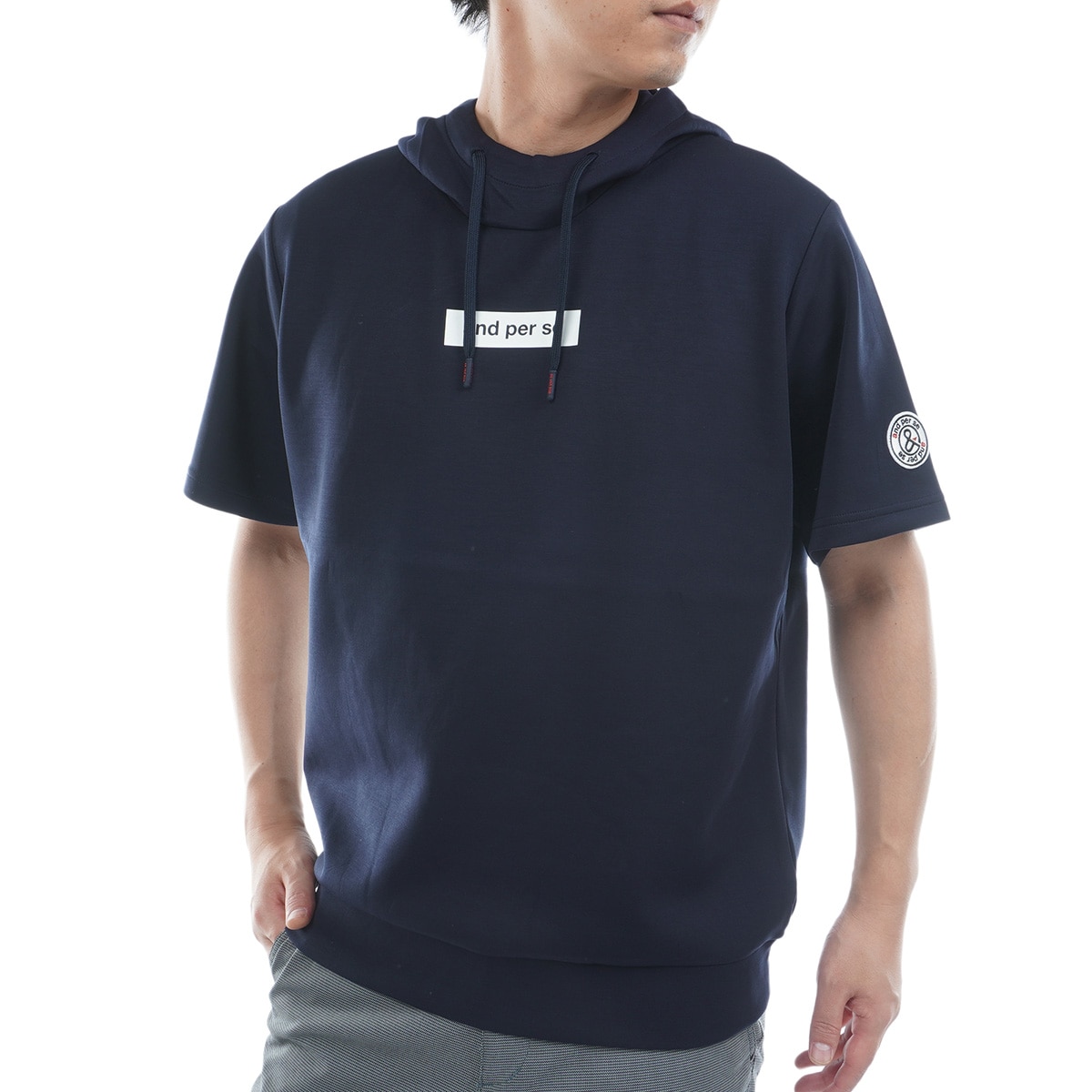 ストレッチ ショットスムーザースウェット半袖フーディーシャツ(半袖