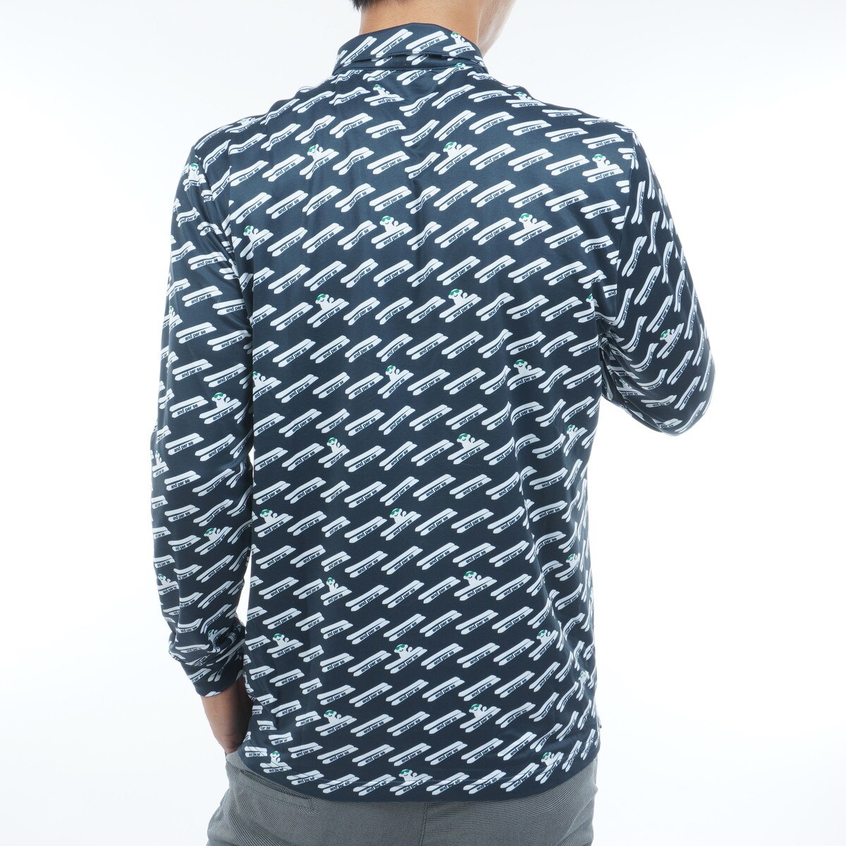 ストレッチ 裏起毛 ソフトニット長袖ボタンダウンポロシャツ(長袖