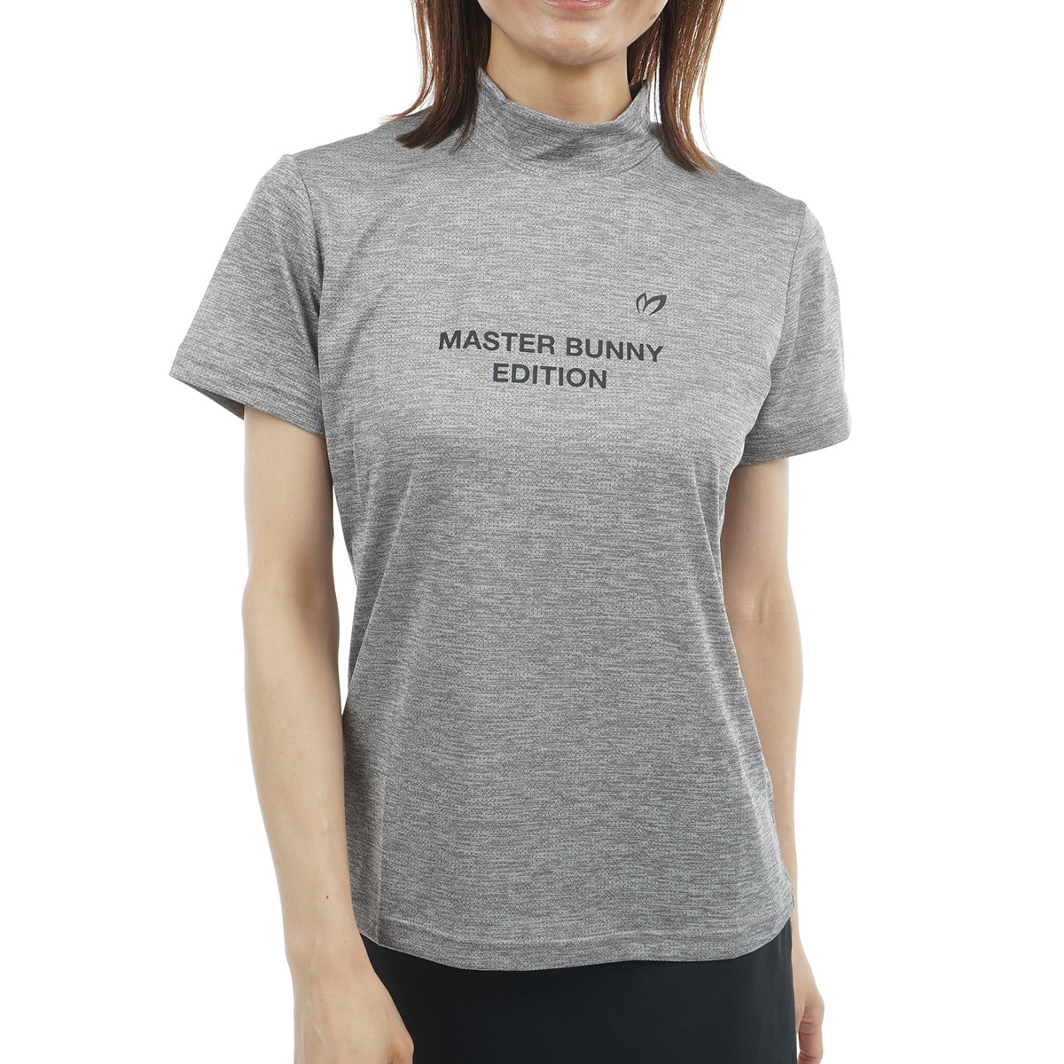 MASTER BUNNY EDITION モックネックシャツ サイズ:1　グレー 裏ワッフルジャージ半袖モックネックカットソー | MASTER BUNNY